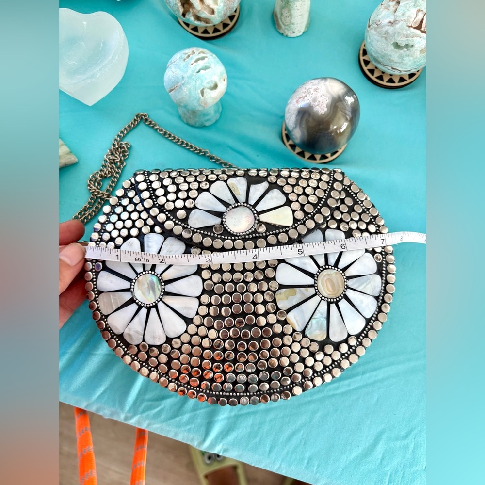 Metal & shell Handcrafted Moroccan Handbag from Morocco - Picture 8 of 10